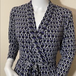 Liz Claiborne Wrap Dress quarter sleeve midi